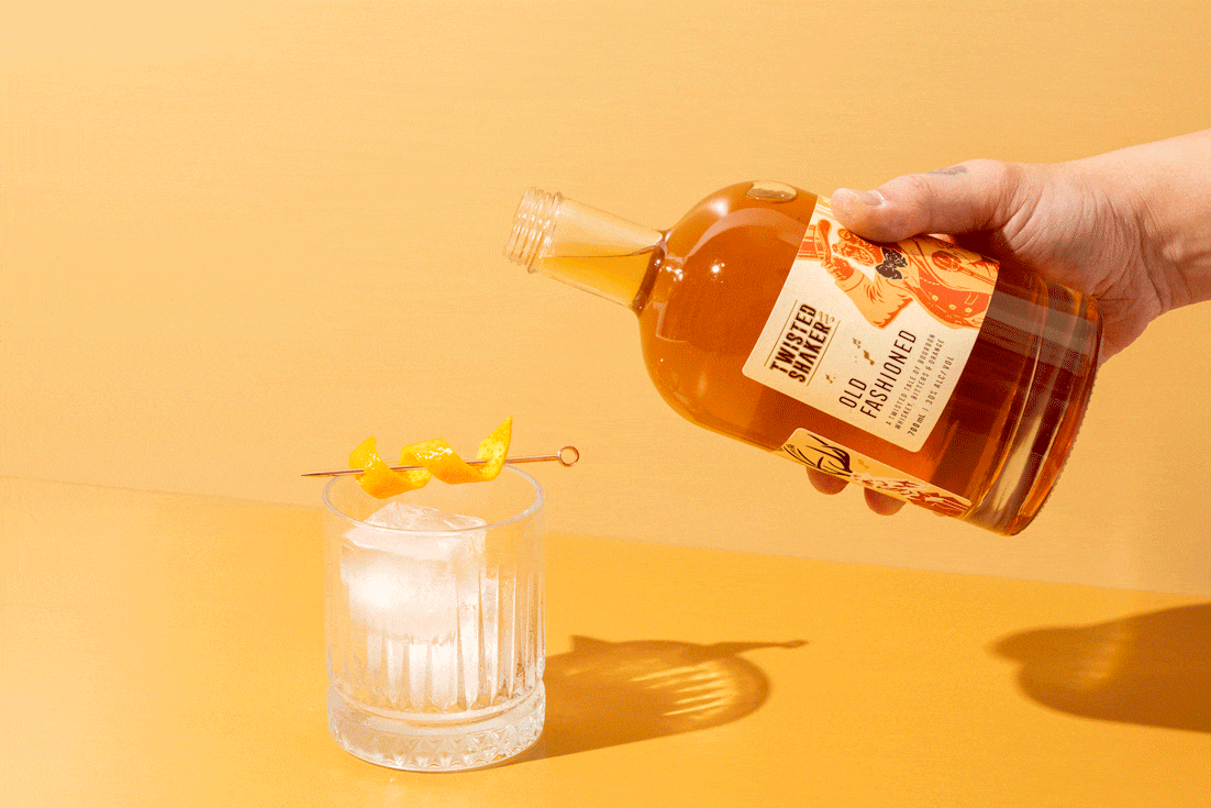 Twisted Shaker Whiskey Old Fashioned Bottled Cocktail